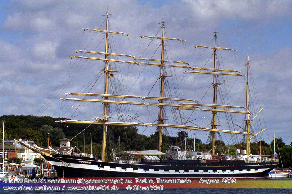 4-Mast Bark Kruzenshtern (ex Padua)