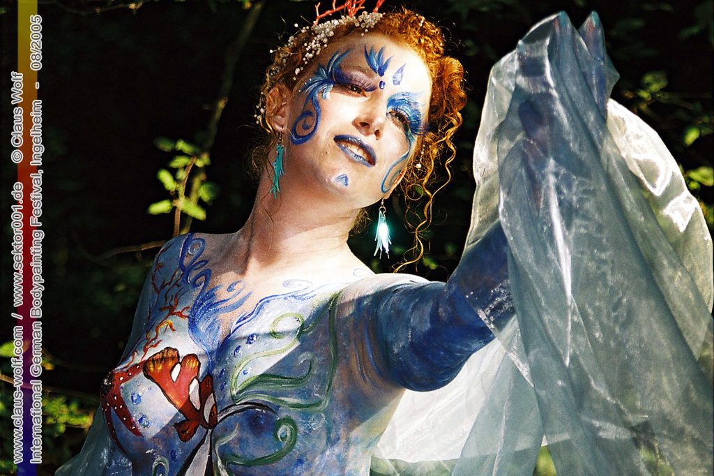 People, Portrait, Fashion, Bodypainting, Studio oder Outdoor - &nbsp;: German Bodypainting Festival 2005: Model: Lina Bayer, &nbsp; K&uuml;nstler (Pinsel & Schwamm): Imke Hasieber - Platz 10