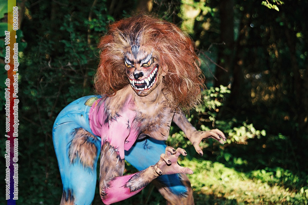 People, Portrait, Fashion, Bodypainting, Studio oder Outdoor - &nbsp;: German Bodypainting Festival 2005: Model: Karin, &nbsp; K&uuml;nstler (Pinsel & Schwamm): Petra Ahlheim - Platz 1